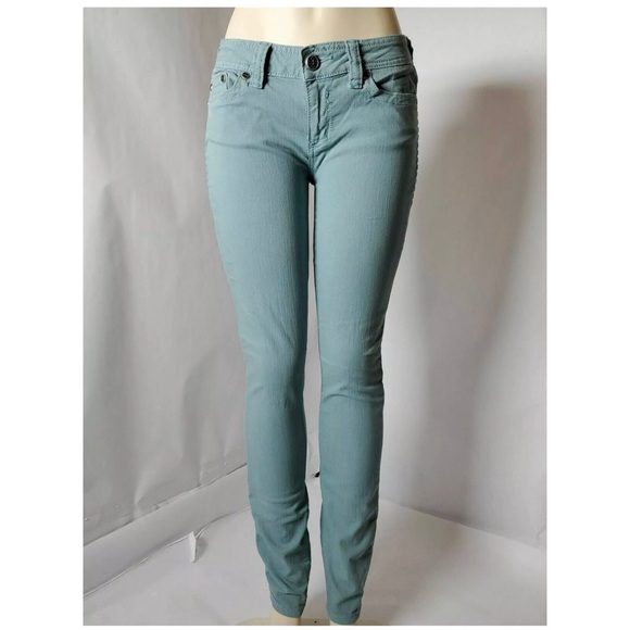 AFFLICTION Women's Denim Jeans RAQUEL FLEUR TEAL E - Picture 6 of 9